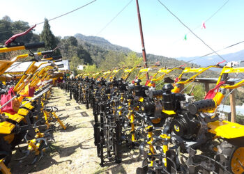 Farmers in Chhukha receive nearly 140 mini tillers