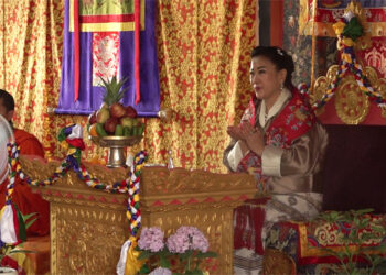 Her Majesty Queen Mother Tshering Yangdon Wangchuck graces sertog installation ceremony of Utse of Sarpang Dzong