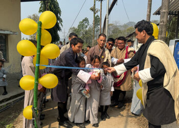 Community unites to build toilets for children in Gomtu, Samtse