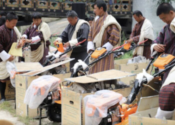 Women-friendly power tillers support farmers in eastern Bhutan