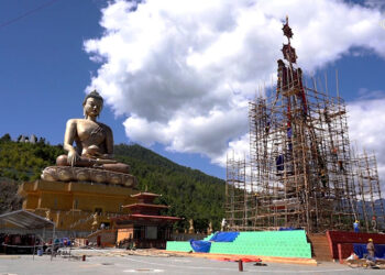 Massive transformations underway at Kuensel Phodrang ahead of Global Peace Prayer Festival