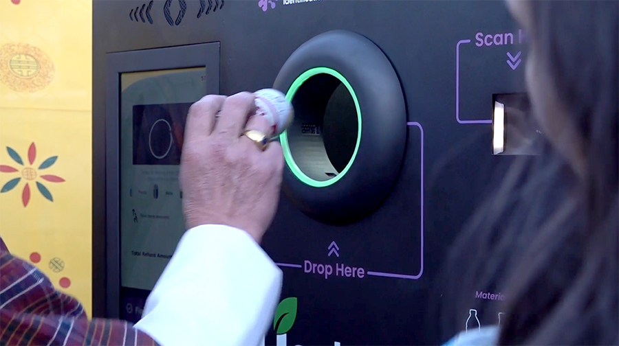 Paro installs reverse vending machine to tackle growing waste