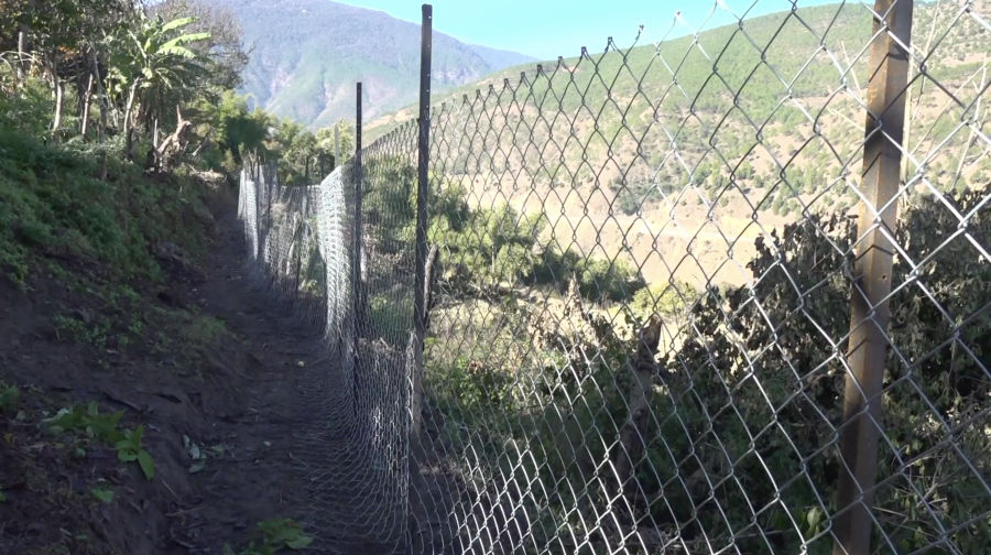 Wangdue Phodrang farmers pilot advanced hybrid fencing to keep wildlife away