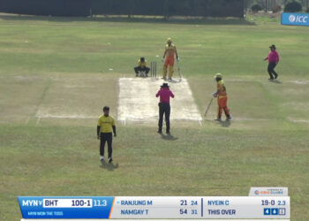Historic century powers Bhutan to big win over Myanmar at T20 International Bilateral Series