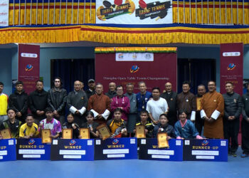 Thimphu Open Table Tennis Championship concludes