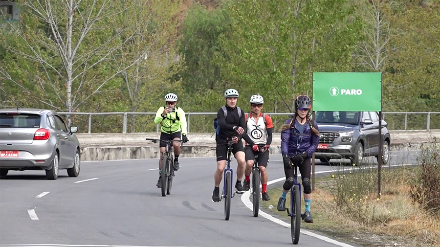 International cyclists explore Bhutan
