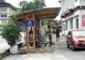 Public resting spaces with fans and charging points in Gelephu