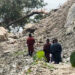 More than 120 families struggle after landslide cuts off road access