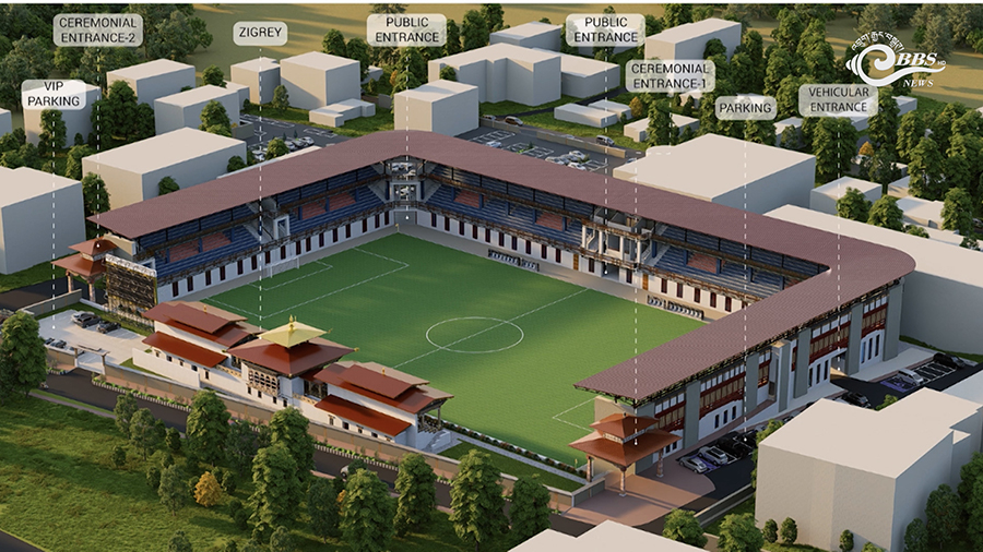 Work begins on modern stadium in Phuentshogling
