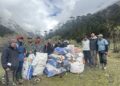 Volunteers collect over 180 sacks of waste along Snowman Trek route