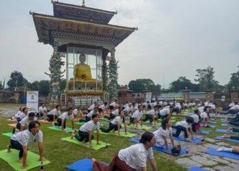 Gelephu celebrates yoga for healthy ageing