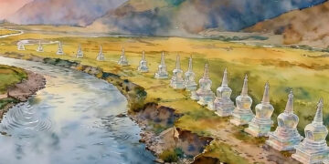 Central Monastic Body prepares zung for 108 Jangchub Chortens