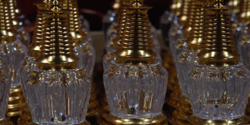 His Holiness the Je Khenpo offers sacred Ringsel to Project 108