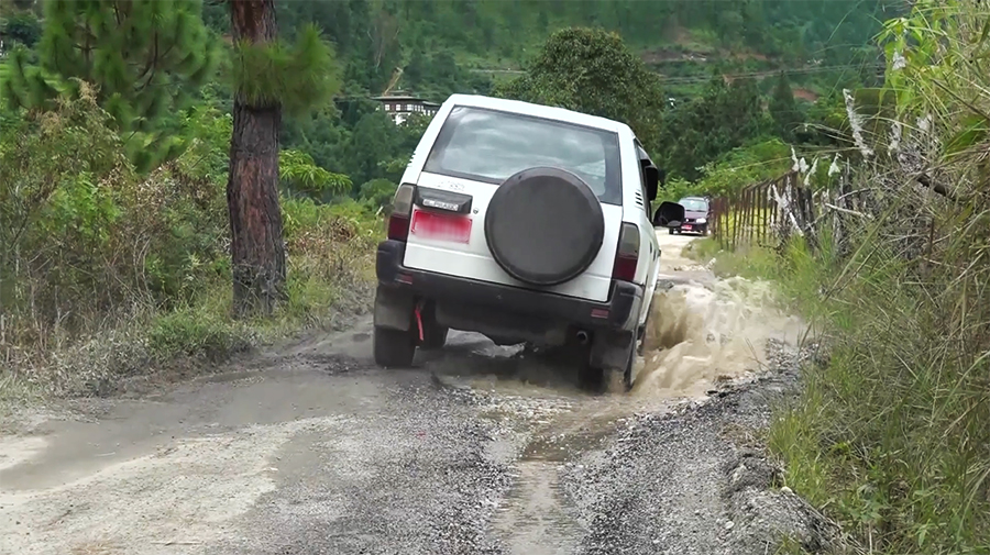 Poor road condition hampers travel between Toewang and Chhubu Gewogs