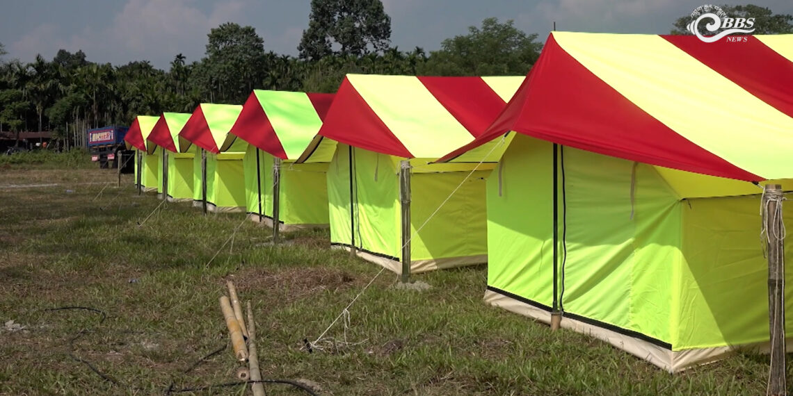 Gelephu prepares tent accommodations for raising 108 Stupas